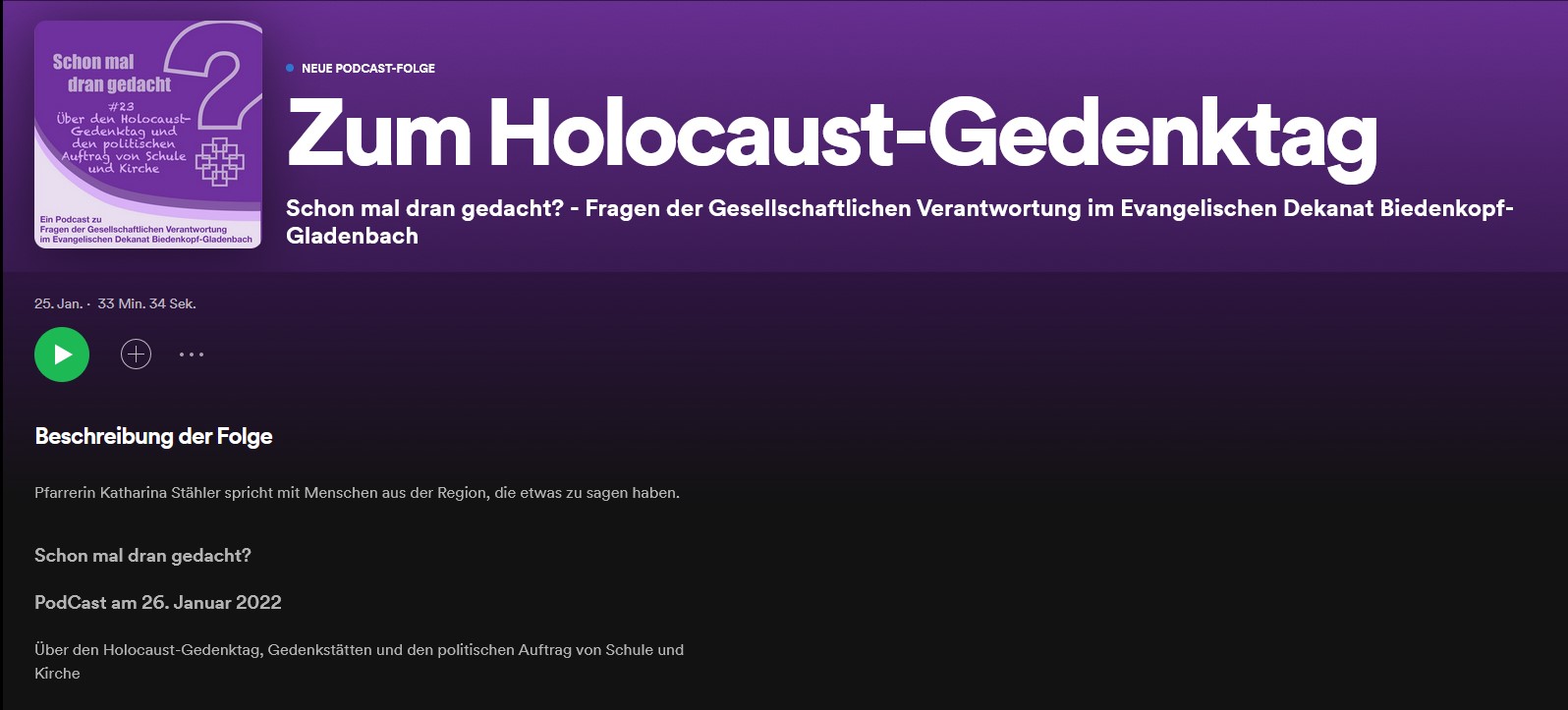 Holocaust Gedenken 2022